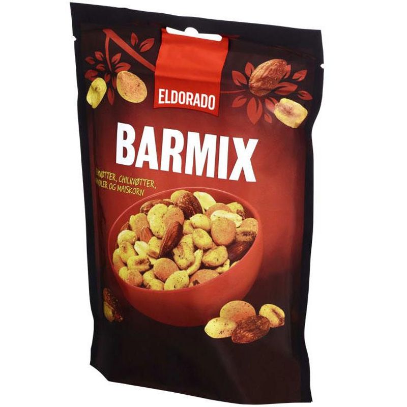 Barmix nøtter 200g eldorado. 16 poser