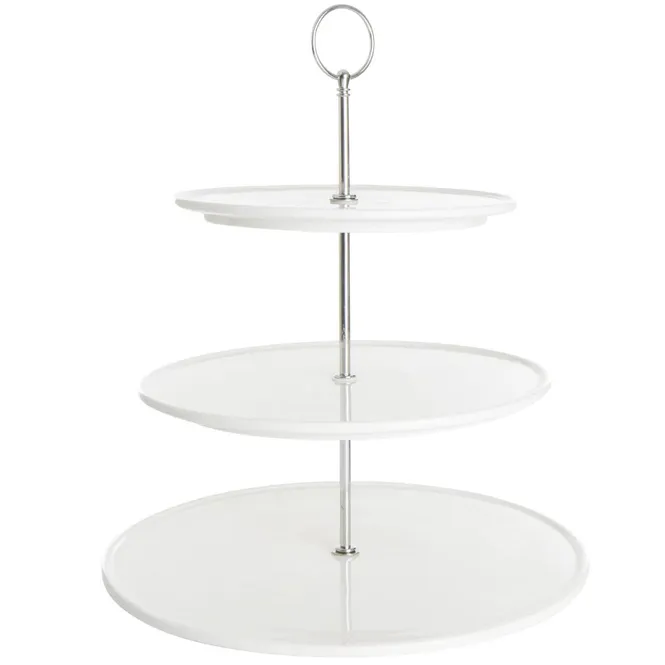 Hovedbilde Etasjefat 3 etasjer hvit porselen
