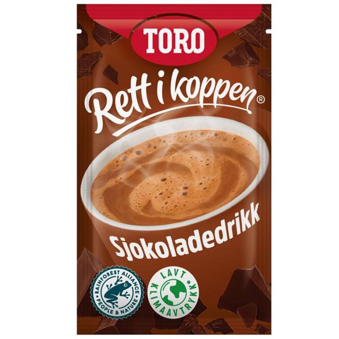 Hovedbilde Sjokoladedrik pose 32g rett i koppen 24 poser