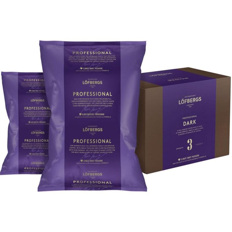 Løfbergs dark ra/eko filtermalt 1,5. 12 pk à 500g