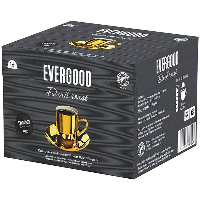 Hovedbilde Evergood Dark Roast Kapsel 16stk. 3 pk à 16stk