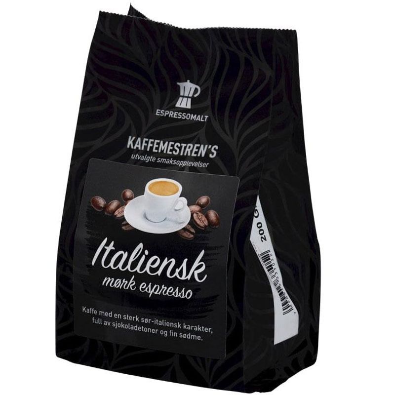 Italiensk espresso mørk kaffemester. 5x200g