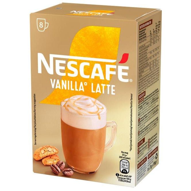 Hovedbilde Nescafe Vanilla Latte 136g Nestle. 6x8 stk.