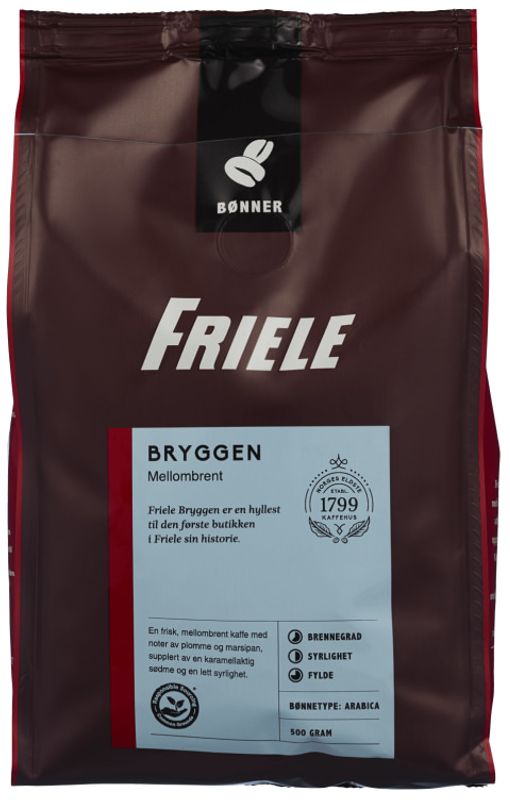 Friele Bryggen mellombrent bønner 500g