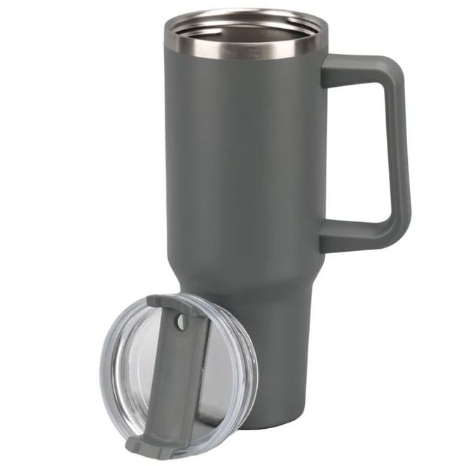 Hovedbilde Termokopp med Sugerør 1,2 Liter - Grå - OlsenHome