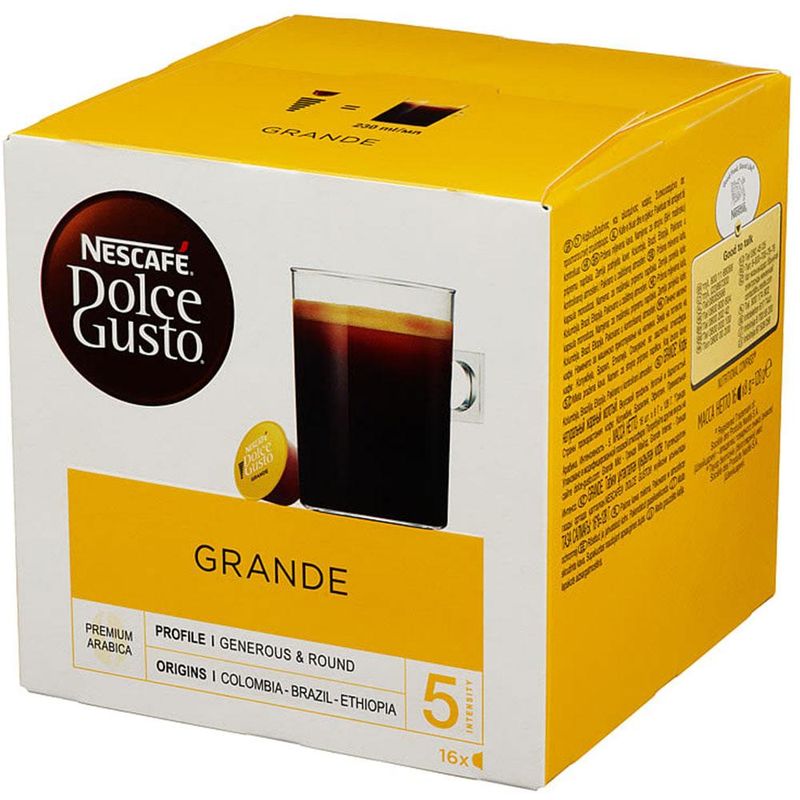 Grande 16kapsler dolce gusto. 3 pk Ã  16stk